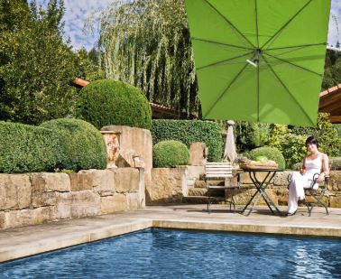 DACAPO Ampelschirm quadratisch 260×260 cm – exklusiver Premium Sonnenschirm