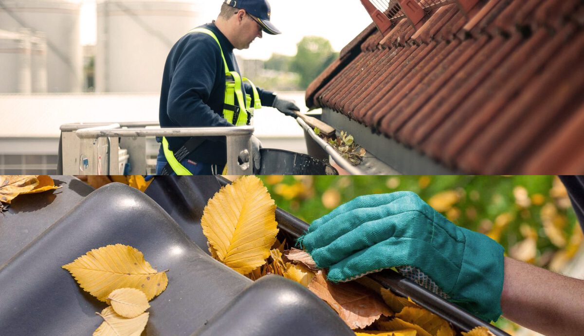 Dachrinnenreinigung Fallrohrreinigung Dachrinnenreparatur Verstopftes Fallrohr