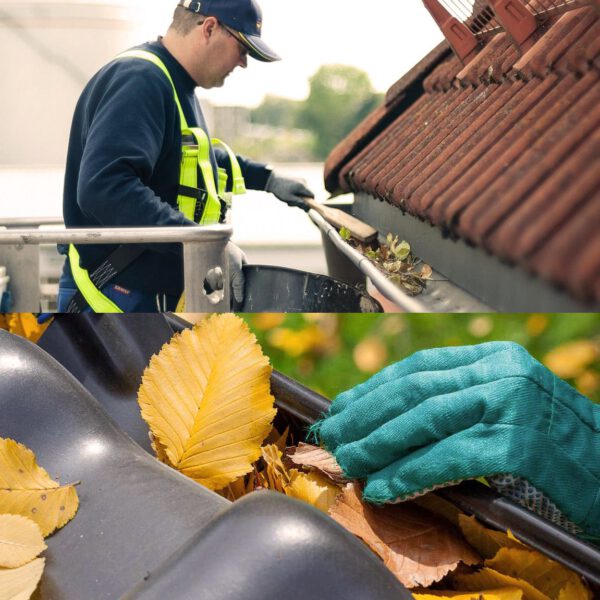 Dachrinnenreinigung Fallrohrreinigung Dachrinnenreparatur Verstopftes Fallrohr