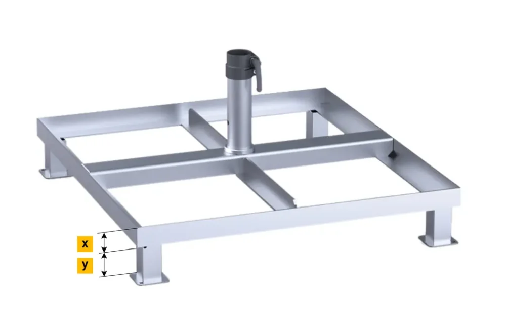 Sonnenschirmständer Ampelschirmständer Standrahmen DMZ420 Daten
